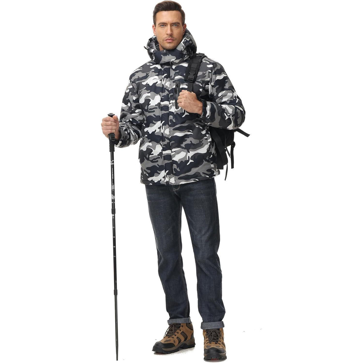 Herren Skijacke Wasserdicht & Warm – Outdoor Winterjacke