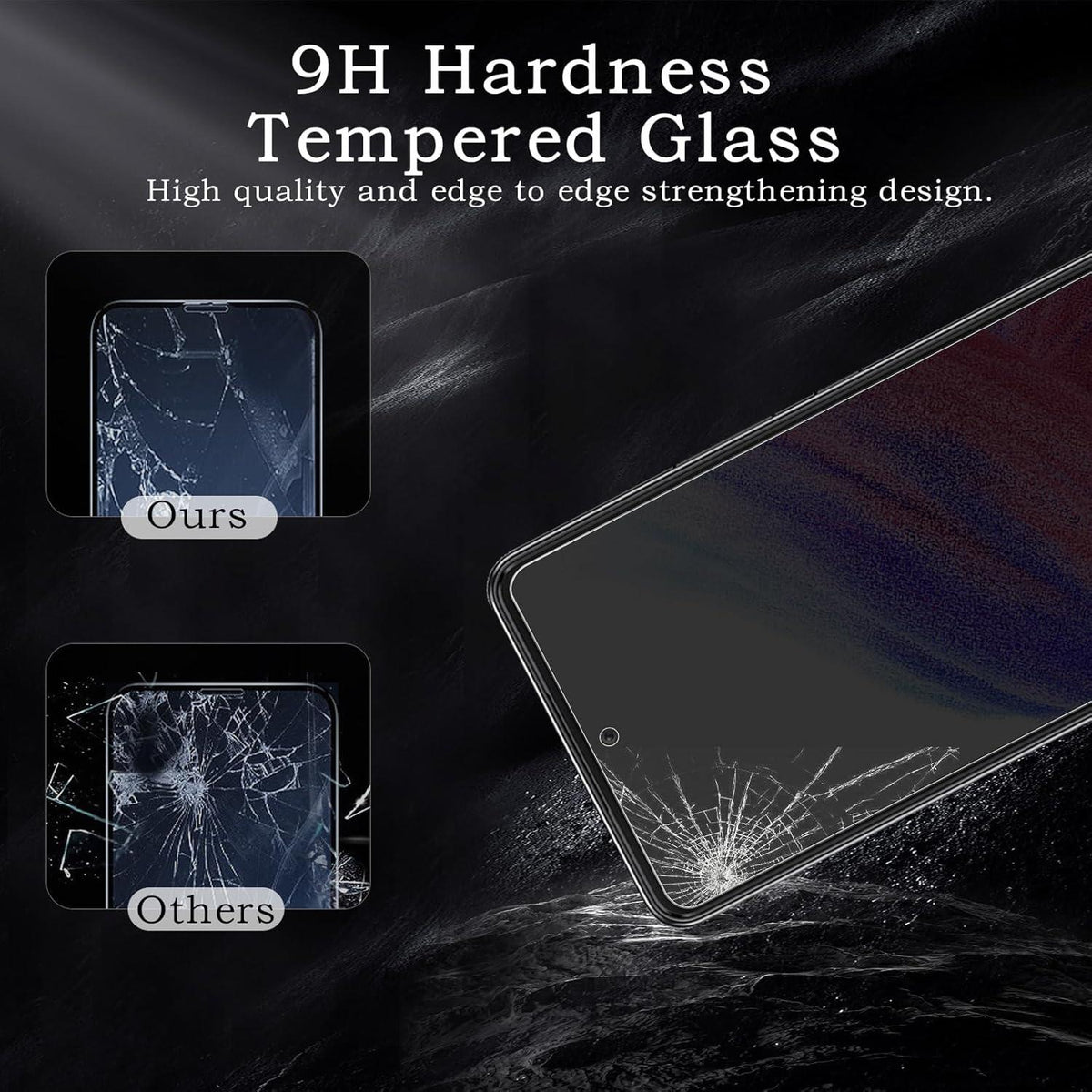 2x Samsung Galaxy A53 Sichtschutz & Kameraschutz Anti-Spy Glas Folie 9H