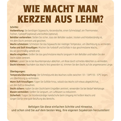 Sojawachs für Kerzen 10kg, Premium Bio Kerzenwachs zum Selbermachen