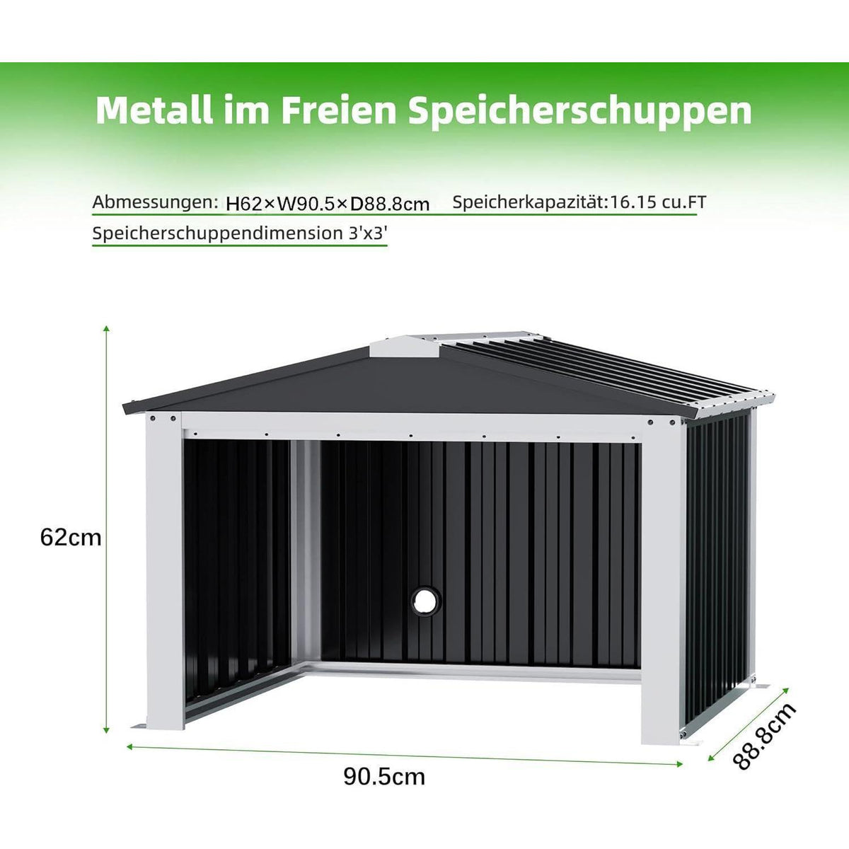 Metall Mähroboter Garage mit Satteldach – Schutz & Stauraum