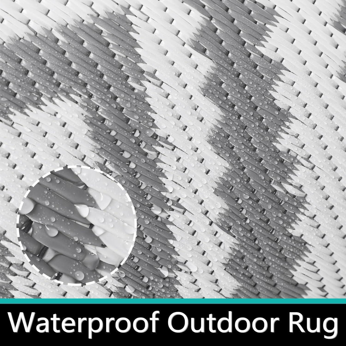 Wetterfester Outdoor Teppich Grau 180x270 cm – Wasserfest & Leicht