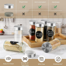 24er Set Gewürzgläser 100ml mit Streueinsatz & Etiketten