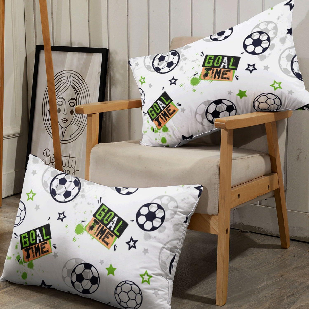 Fußball Bettwäsche Set für Kinder mit Graffiti-Druck 200x200 cm