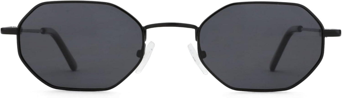 Achteckige Polarisierte Sonnenbrille Vintage Metall Rahmen
