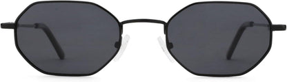 Achteckige Polarisierte Sonnenbrille Vintage Metall Rahmen