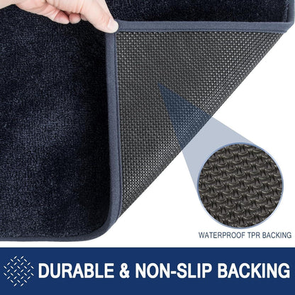 Schmutzfangmatte dunkelblau – rutschfest & waschbar 137x210 cm
