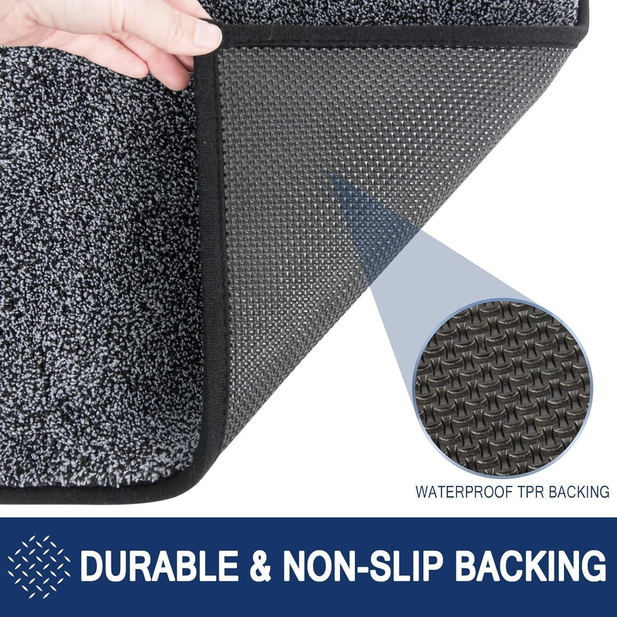 Schmutzfangmatte Grau, rutschfest & waschbar – 137 x 210 cm