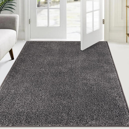 Schmutzfangmatte 180x270 cm – Hellgrau-Schwarz Fußmatte für Innen