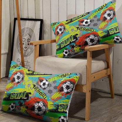 Fußball Bettwäsche Set für Kinder – Graffiti Cartoon Design 200x200cm