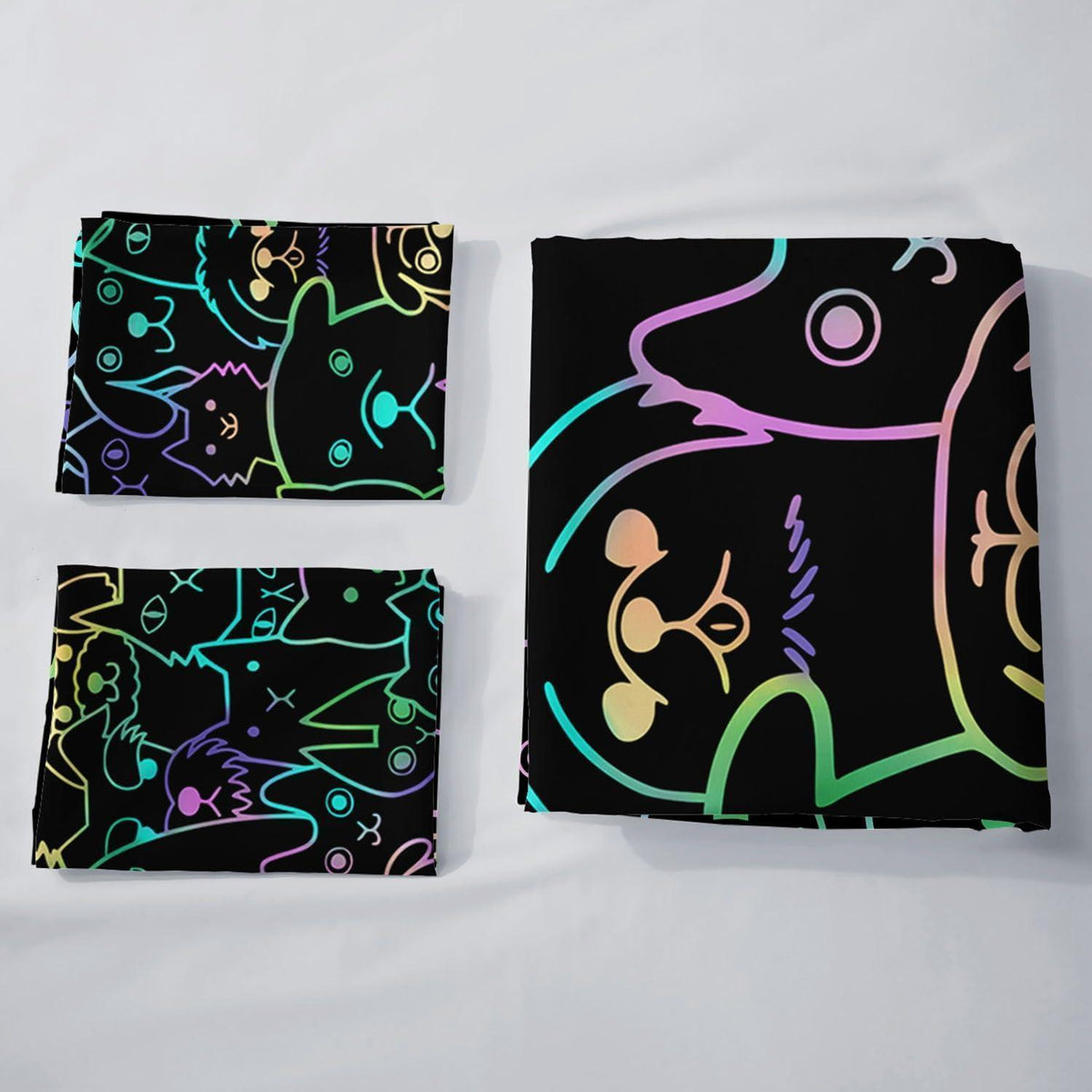 Kinder Bettwäsche Set Katze & Hund 200x200 cm