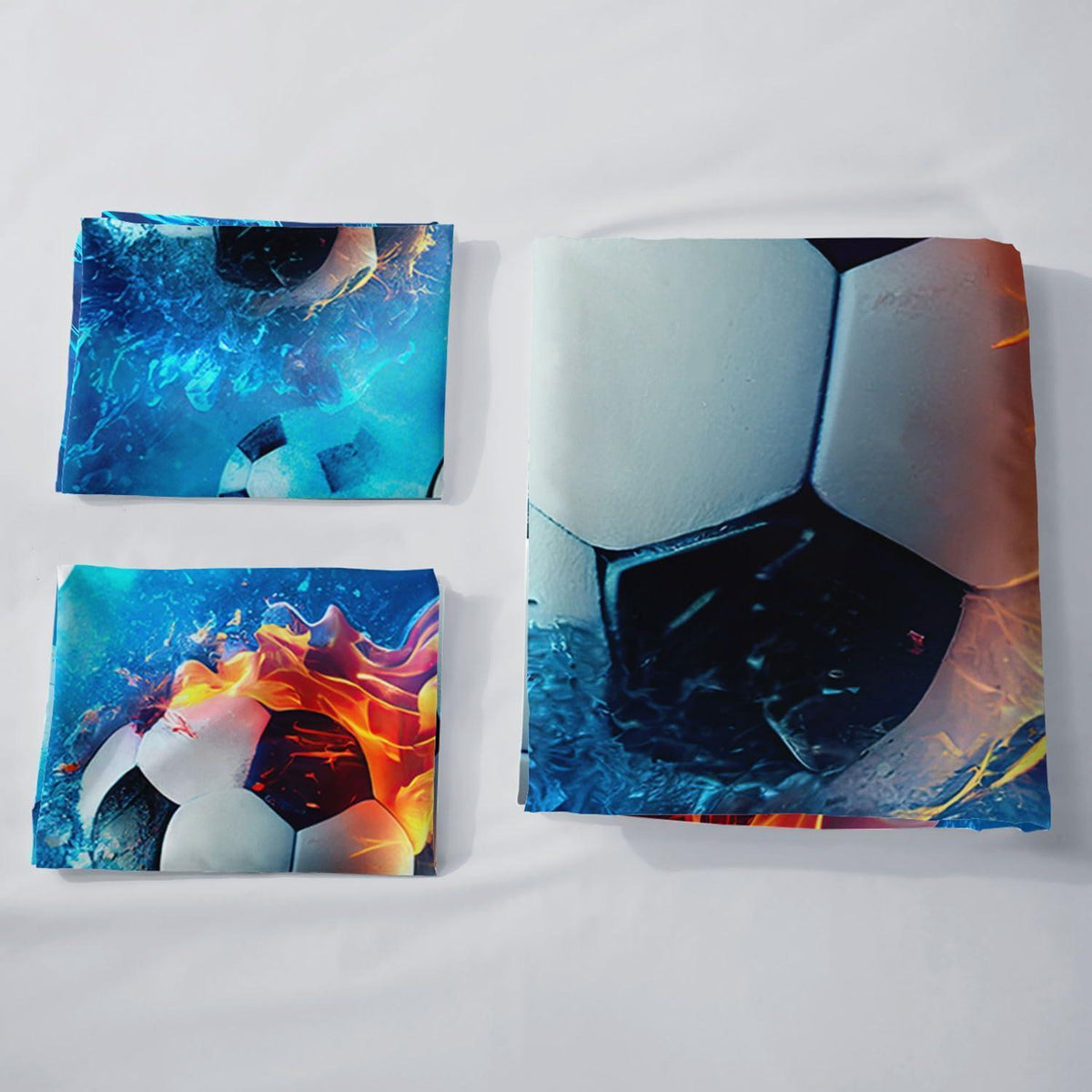 Fußball Bettwäsche Set für Kinder – Flammen Design 200x200 cm