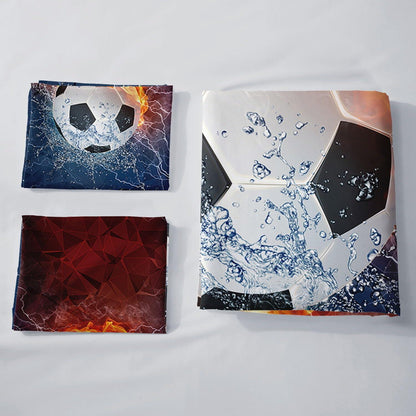 Fußball Bettwäsche Set Kinder – Eis & Feuer Design 200x200cm