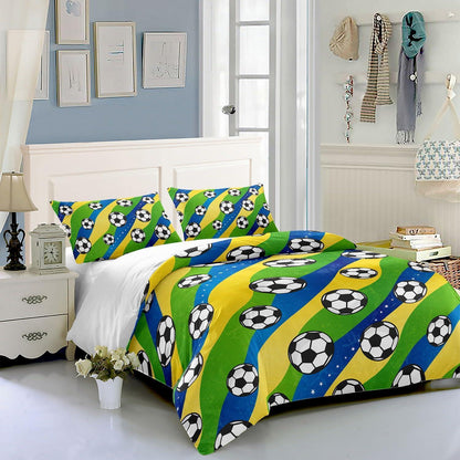 Fußball Bettwäsche Set für Kinder – Graffiti Cartoon 200x200cm