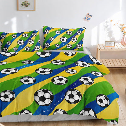 Fußball Bettwäsche Set für Kinder – Graffiti Cartoon 200x200cm