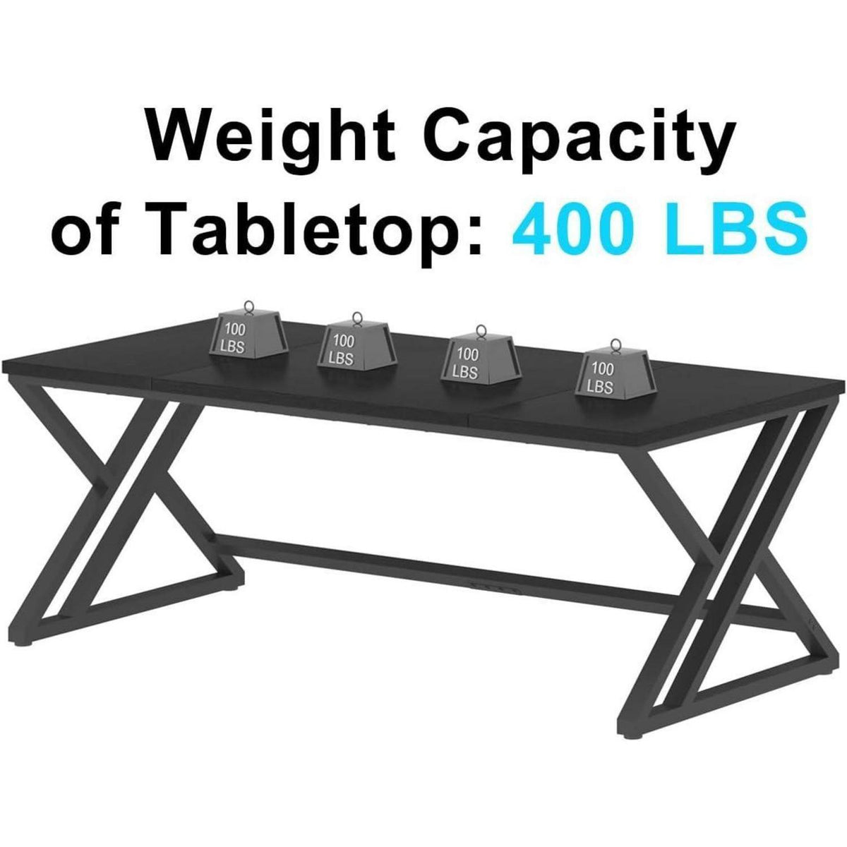Schreibtisch 180x80 cm Holz Metall Eiche Optik Modern