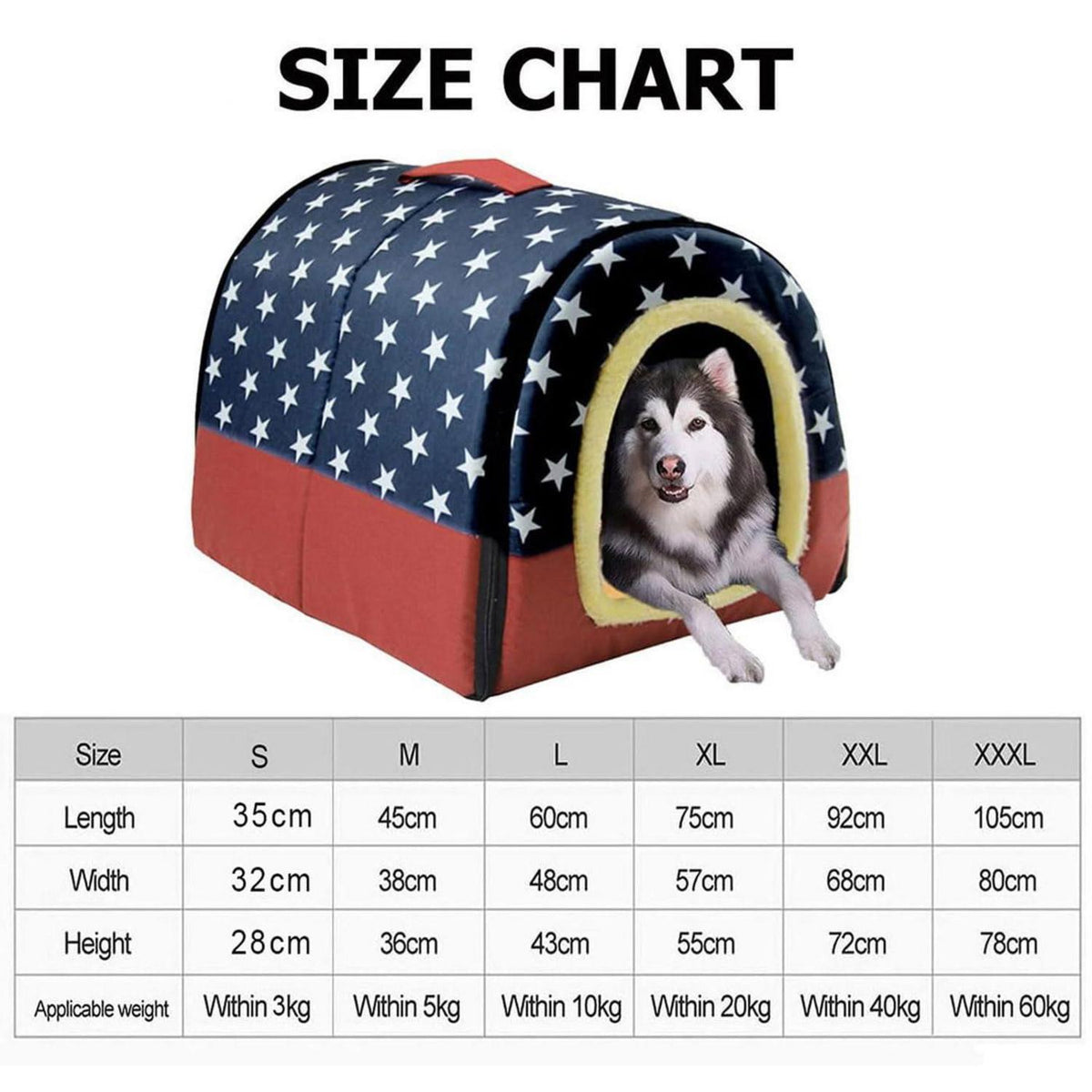 Luxuriöse Hundehütte XXL – Warmes, Waschbares Hundebett Iglu