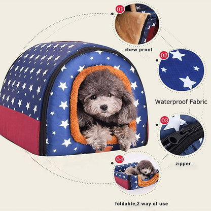 Luxuriöse Hundehütte XXL – Warmes, Waschbares Hundebett Iglu
