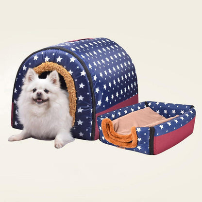 Luxuriöse Hundehütte XXL – Warmes, Waschbares Hundebett Iglu