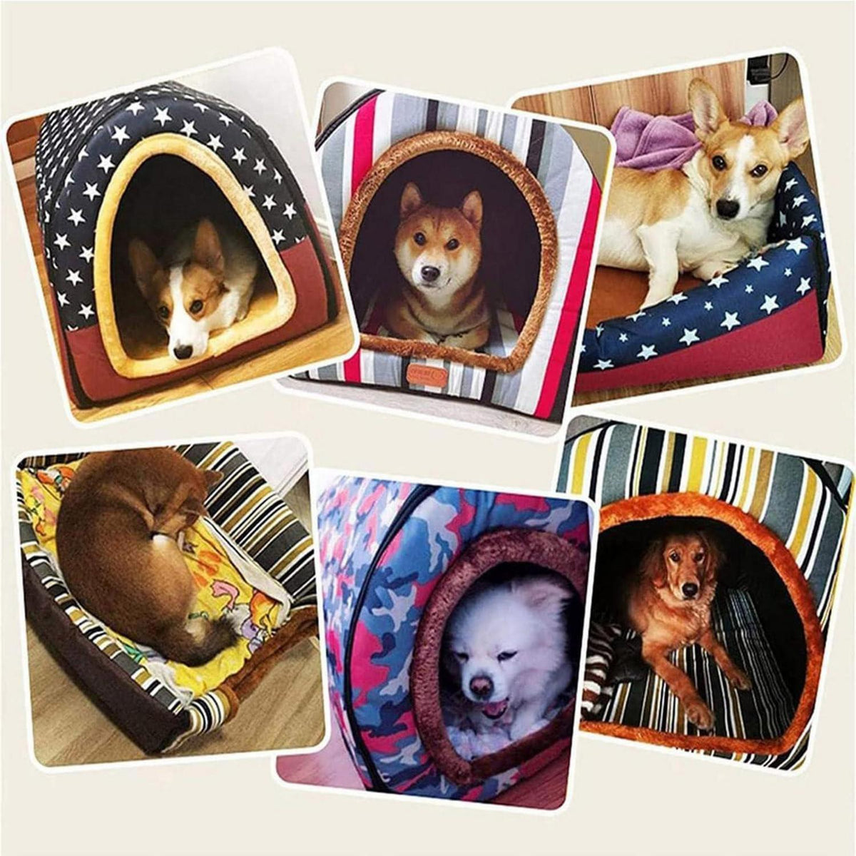 Luxuriöse Hundehütte XXL – Warmes, Waschbares Hundebett Iglu