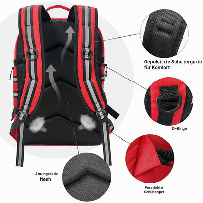 Erste-Hilfe-Rucksack Rot – Medizinischer Notfallrucksack leer