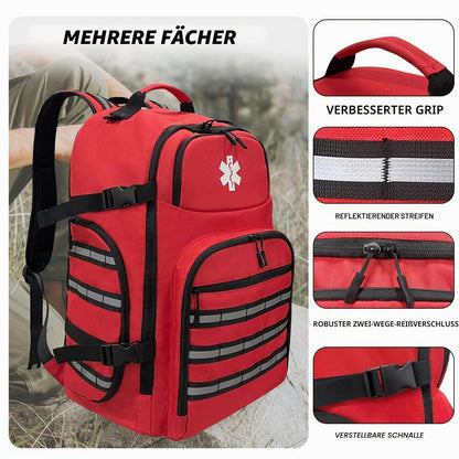 Erste-Hilfe-Rucksack Rot – Medizinischer Notfallrucksack leer