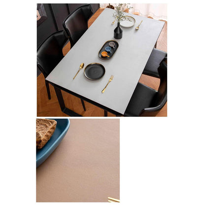PU Tischdecke wasserdicht 80x200cm Khaki Grau
