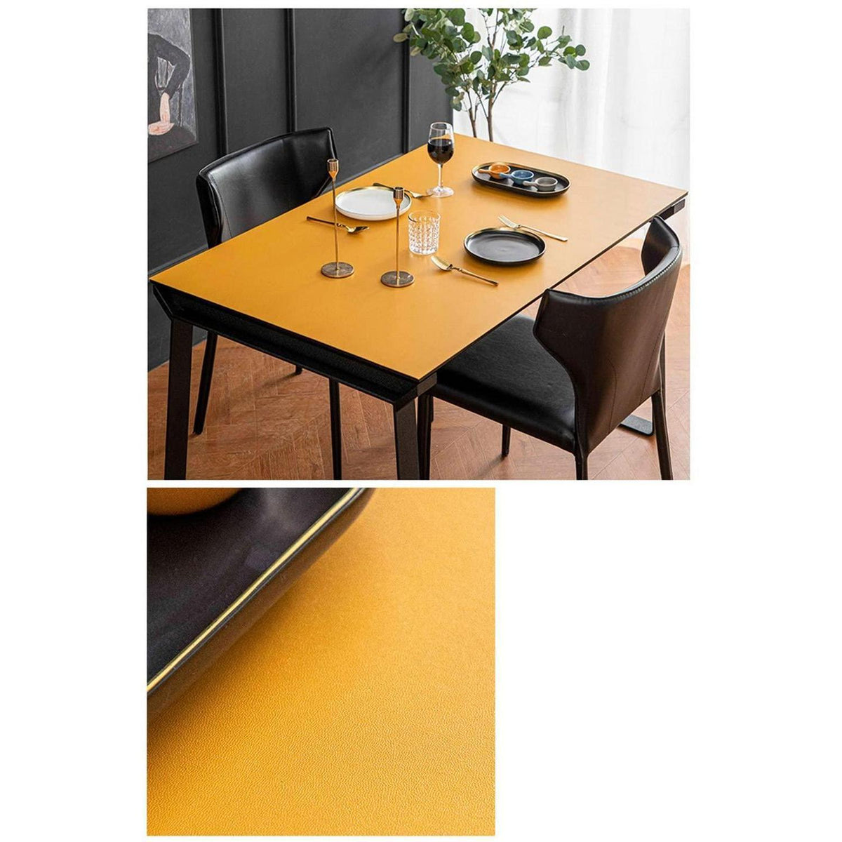 PU Tischdecke Wasserdicht Blau-Orange 80x180cm