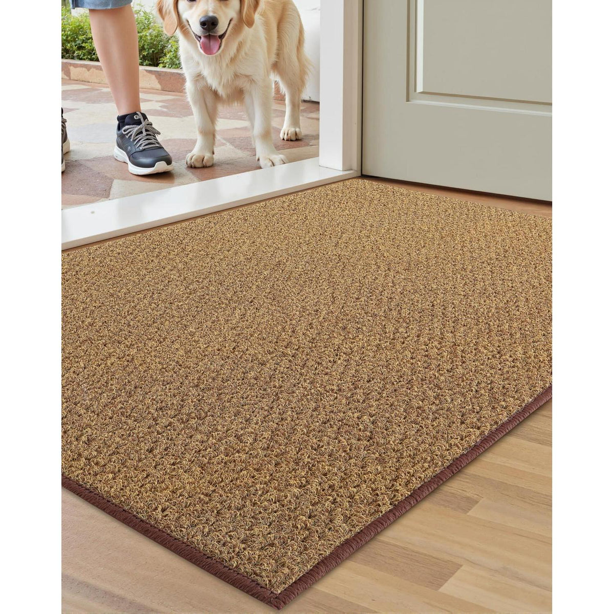 Fußmatte Braun 120x140cm – Rutschfest & Saugfähig für Innen & Außen