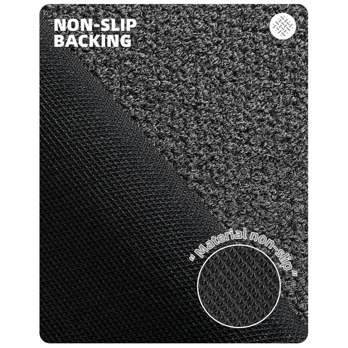 Fußmatte Grau 120x140cm - Rutschfest & Saugfähig Eingangsteppich
