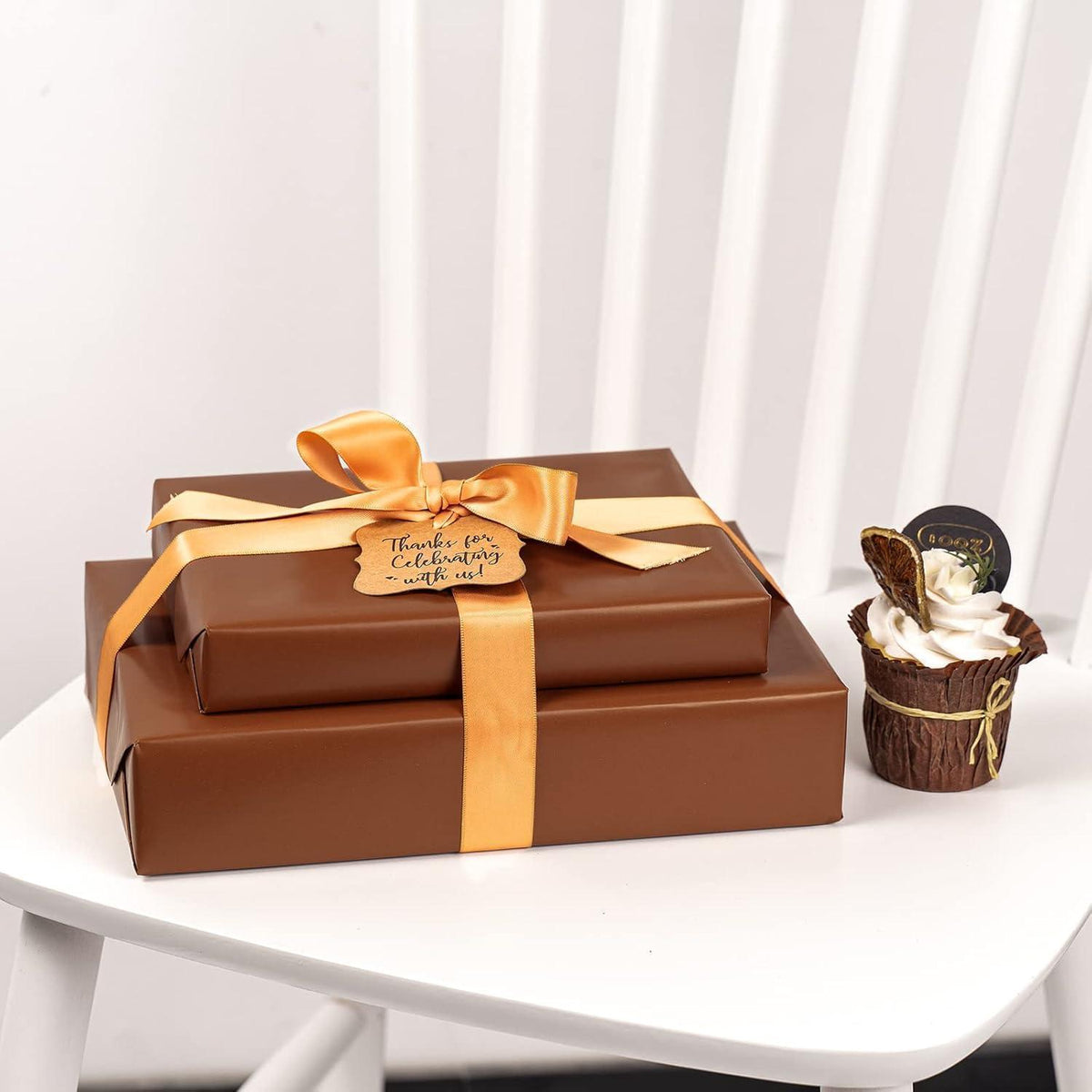 Geschenkpapier schokoladenbraun 44,5 cm x 10 m für alle Anlässe