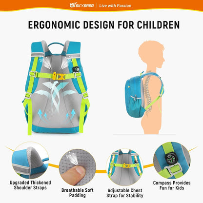Kinderrucksack 10L mit Brustgurt, komfortabel für Outdoor