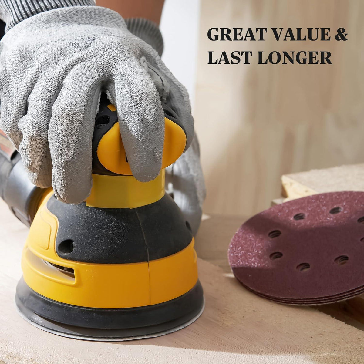Schleifpapier 125mm Klett 110 Stück Körnung 120 für Exzenterschleifer