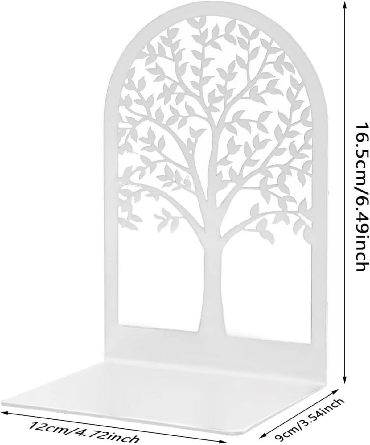 Metall Buchstützen Set Bücherhalter Regal weiß 4 Paar