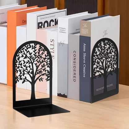 Qualsen Metall Buchstützen Schwarz 1 Paar - Dekorative Bücherhalter