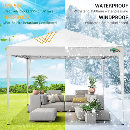 3x3m Faltpavillon Wasserdicht & Stabil mit Seitenteilen