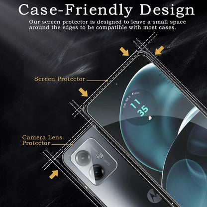 Panzer Schutz Glas für Motorola Moto G14 - 2x Gehärtetes Glas