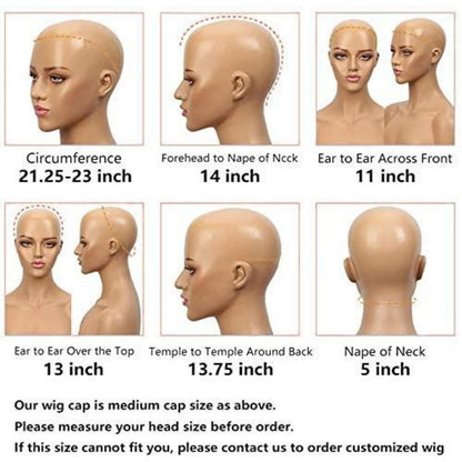 Rötlichbraune Body Wave Lace Front Perücke Echthaar 40cm