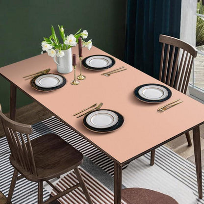 Tischdecke wasserdicht rosa 80x180 cm / 180x80 cm in Lederoptik