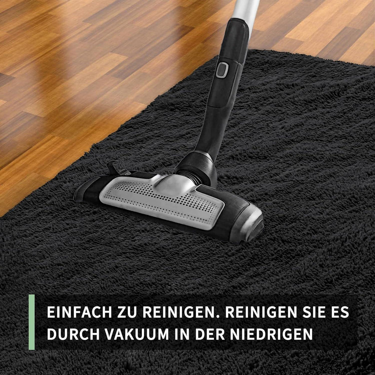Grauer Hochflor Teppich 200x300 – Waschbar & Rutschfest für Wohnzimmer