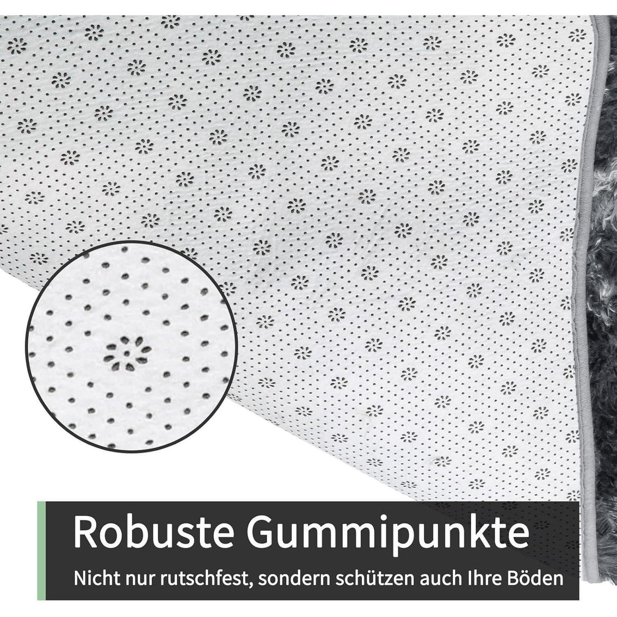 Hochflor Teppich Grau 200x300 - Flauschiger Wohnzimmerteppich
