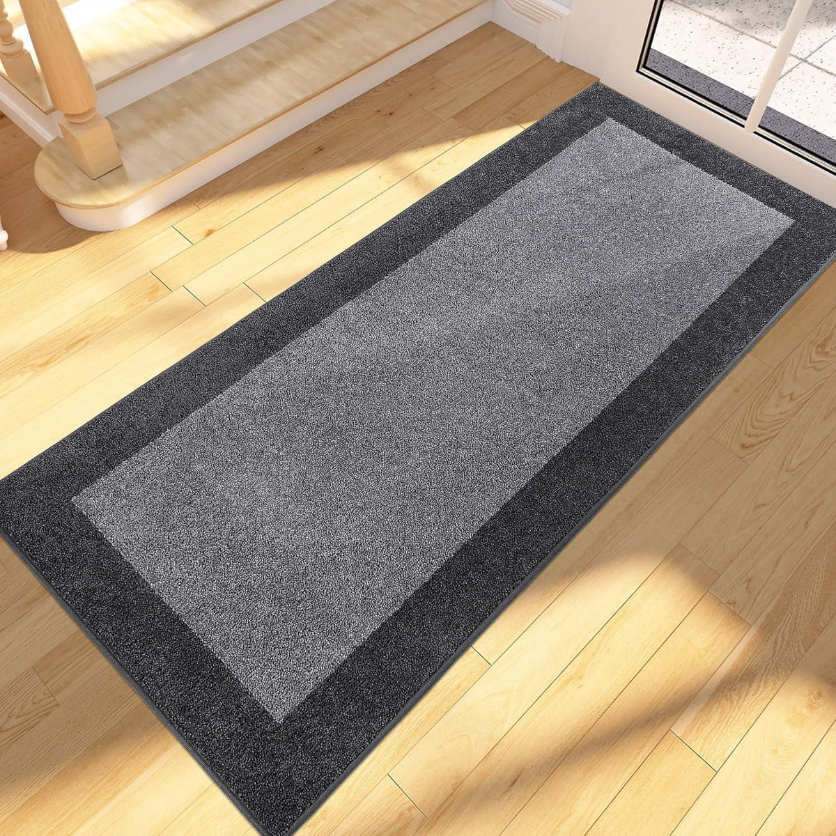 Schmutzfangmatte Grau 60x210 cm – Rutschfest & Waschbar