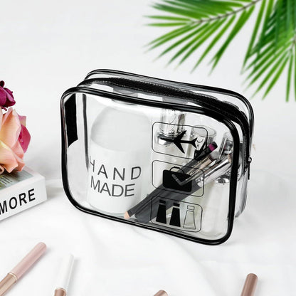 Transparente PVC Kulturtasche für Männer und Frauen