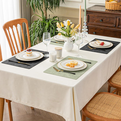 Romanstyle Vinyl Tischsets 6er Set Grau-Grasgrün 30,5 x 43,2 cm