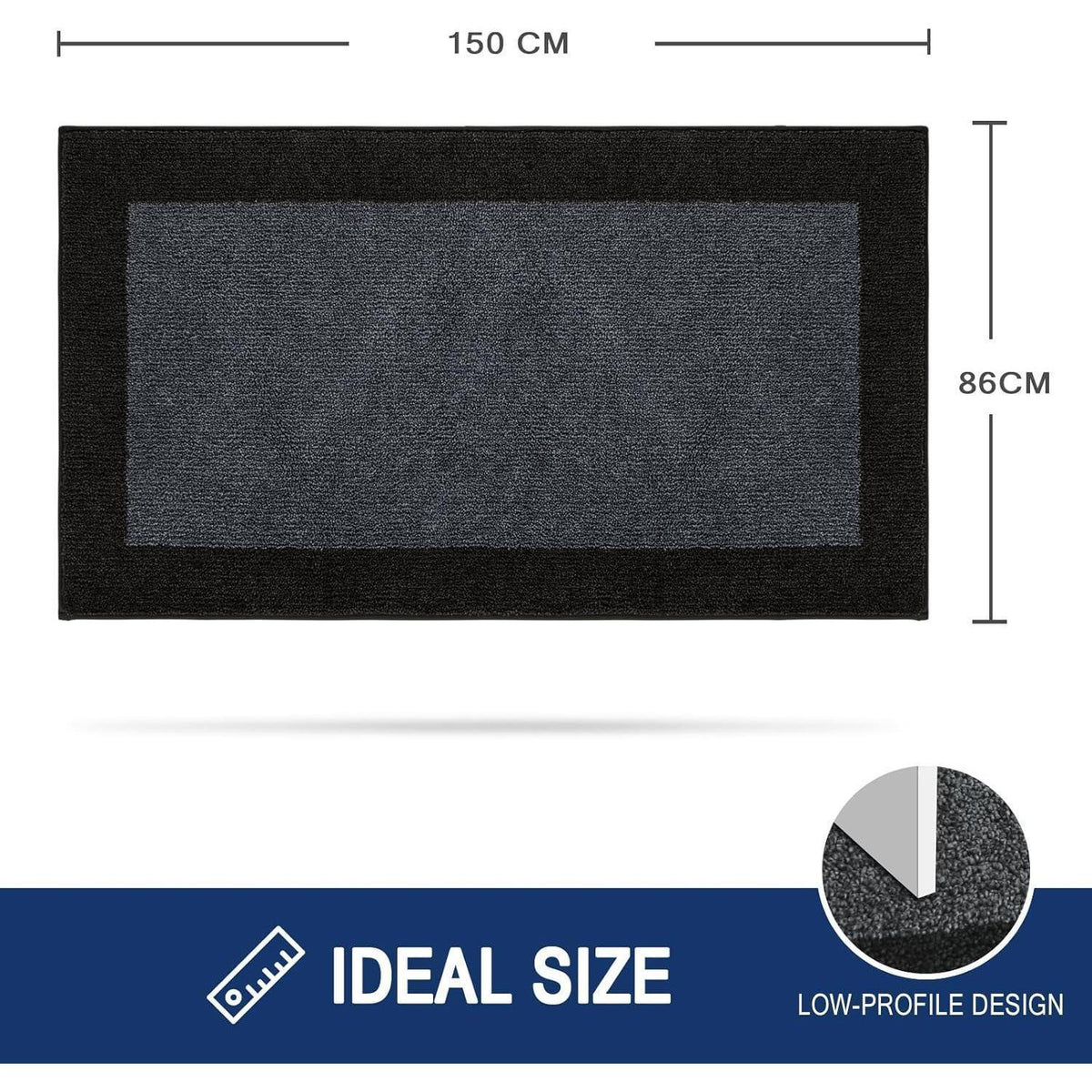 Schmutzfangmatte 86x150 cm – Rutschfest & Waschbar