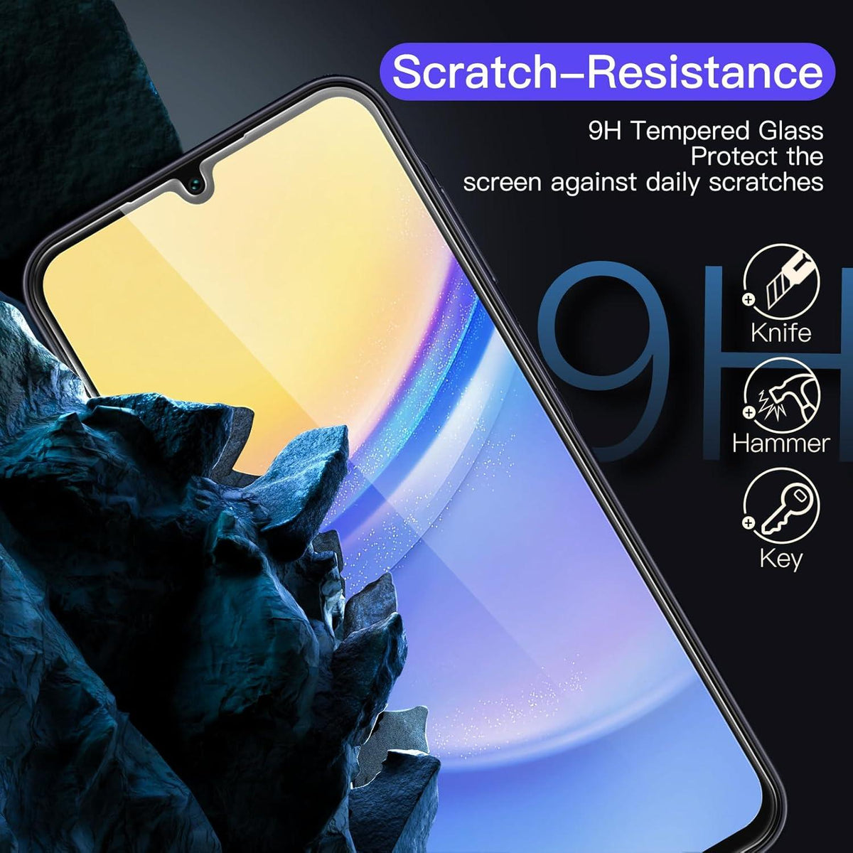 Schutzfolie Samsung Galaxy A15 9H Glas Displayschutz 3 Stück