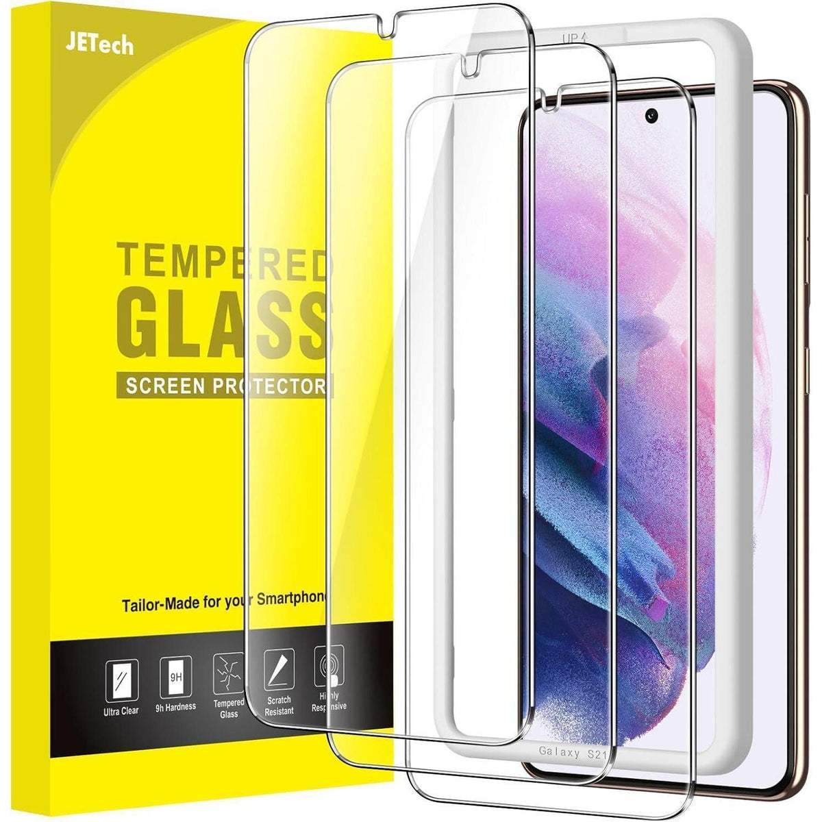 Schutzfolie für Samsung Galaxy S21 5G - 3er Pack gehärtetes Glas