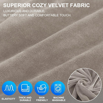Samt Sofaüberzug 1 Sitzer – Rutschfest & Pflegeleicht
