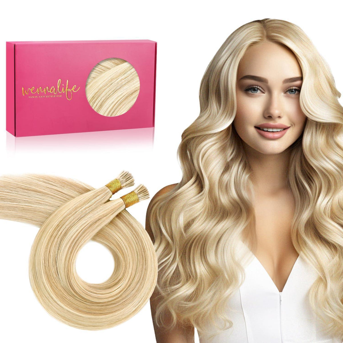 Echthaar I Tip Extensions Dreckiges Blond 50g/50cm