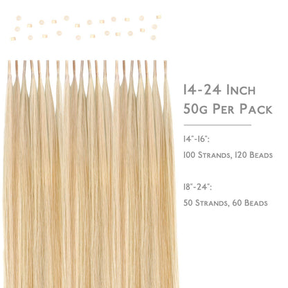 Echthaar I Tip Extensions Dreckiges Blond 50g/50cm