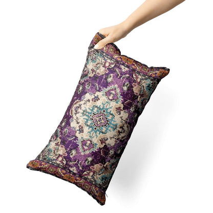 Boho Kissenbezüge 2er Set Samt 30x50 Lila Retro Ethno